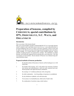 Preparation of benzene