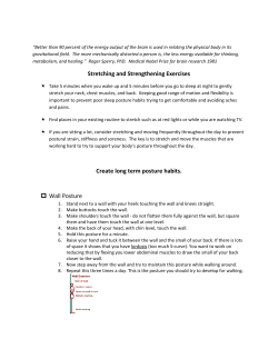 Stretching and Strengthening Exercises