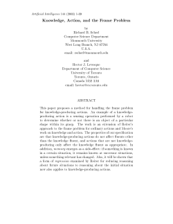 Knowledge, Action, and the Frame Problem