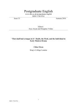 Postgraduate English - Durham University Community