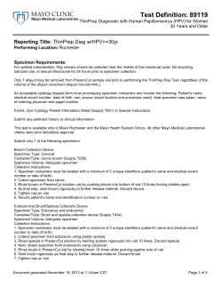 Test Definition - Mayo Medical Laboratories