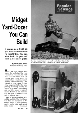 Build You Can Yard-Dozer Midget - Lav-det