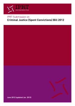 Criminal Justice (Spent Convictions) Bill 2012