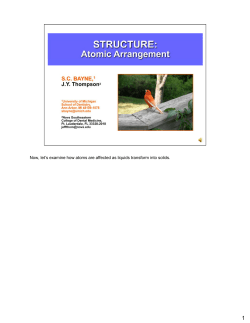 Now, let`s examine how atoms are affected as liquids transform into