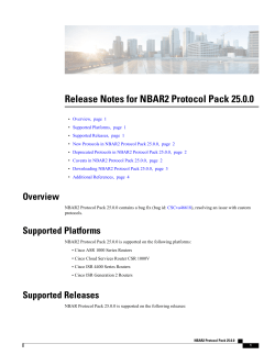 Release Notes for NBAR2 Protocol Pack 25.0.0