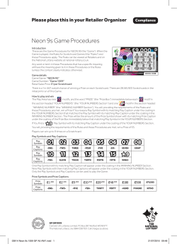 Neon 9s Game Procedures