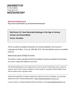 WestminsterResearch Red Scare 2.0: User