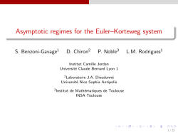 Asymptotic regimes for the Euler&ndash;Korteweg system