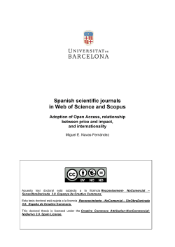 Spanish scientific journals in Web of Science and Scopus: adoption