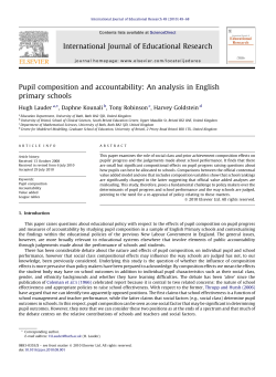 Pupil composition and accountability: An
