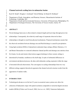 Channel network scaling laws in submarine basins
