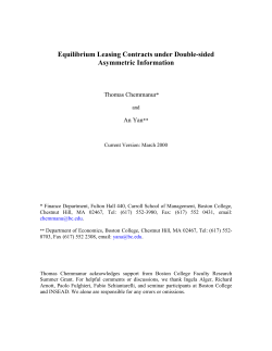 Equilibrium Leasing Contracts under Double-sided