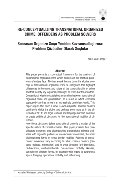RE-CONCEPTUALIZING TRANSNATIONAL ORGANIZED CRIME
