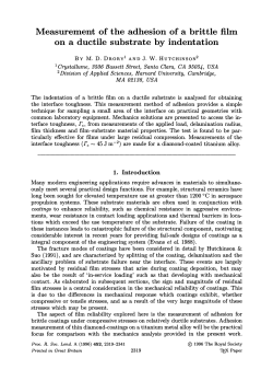 Measurement of the Adhesion of a Brittle Film on a Ductile Substrate