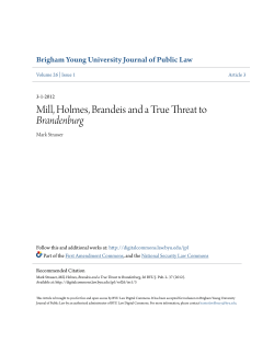 Mill, Holmes, Brandeis and a True Threat to Brandenburg