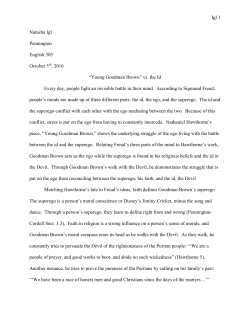 First Draft - English 305: Literary Theory and Writing