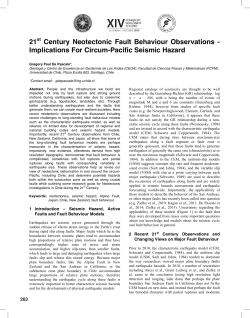 Implications For Circum-Pacific Seismic Hazard