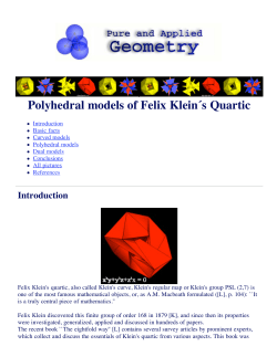 Polyhedral Models of Klein`s Quartic