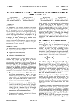 Measurement of Magnetic Flux Density in the Vicinity of Electrical