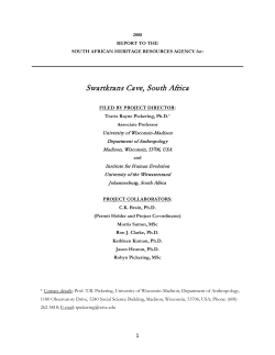 Swartkrans Cave, South Africa - South African Heritage Resources