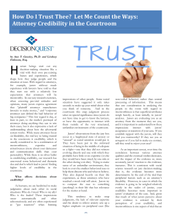 How Do I Trust Thee - Let Me Count the Ways