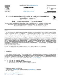 A feature-inheritance approach to root phenomena and parametric