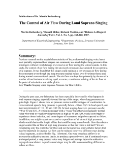 The Control of Air Flow During Loud Soprano Singing