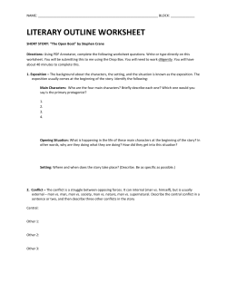 LITERARY OUTLINE WORKSHEET