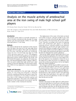 Analysis on the muscle activity of antebrachial area at the iron swing