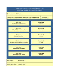 US Government and Politics AP - Southern Regional School District