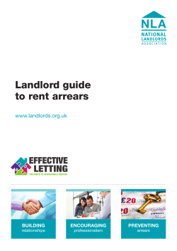 Landlord guide to rent arrears - National Landlords Association