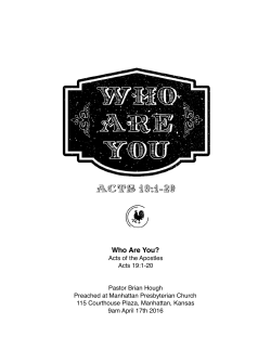 transcript - Manhattan Presbyterian Church