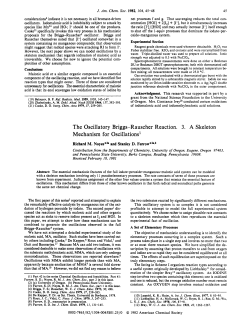 The Oscillatory Briggs-Rauscher Reaction. 3. A Skeleton
