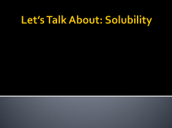 Solubility