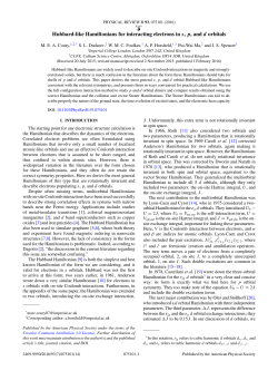 Hubbard-like Hamiltonians for interacting electrons in s, p, and d