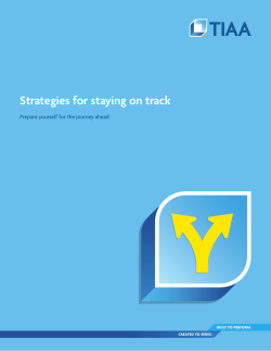 Strategies for staying on track