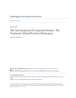 The New Junkyard of Corporate Finance