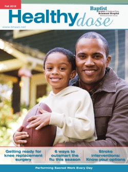 HealthyDose Fall 2015 - Baptist Hospitals of Southeast Texas