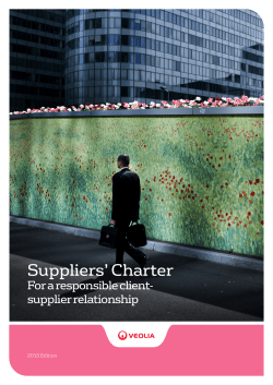 Suppliers` Charter