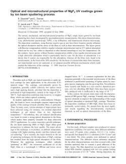 Optical and microstructural properties of MgF2 UV coatings grown