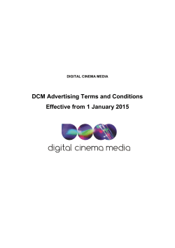 DCM Advertising Terms and Conditions Effective from 1 January 2015