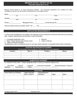 Classified - Meridian School District