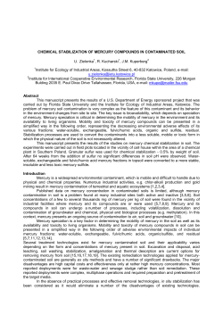 Chemical stabilization of mercury compounds in contaminated soil