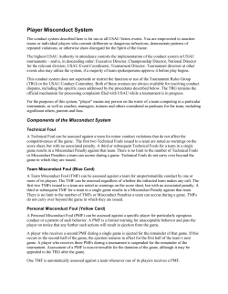 Player Misconduct System