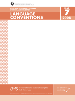 language conventions, Year 7