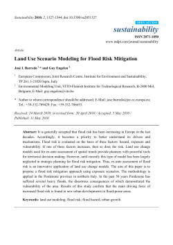 Land Use Scenario Modeling for Flood Risk Mitigation