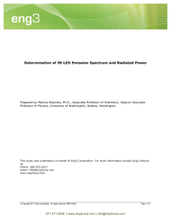 Determination of IR-LED Emission Spectrum and Radiated Power