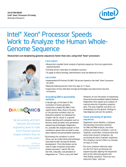 Intel&reg; Xeon&reg; Processor Speeds Work to Analyze the Human Whole