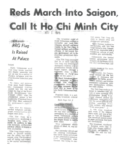 Reds March Into Saigon, Call It Ho nh City Reds March Into Saigon