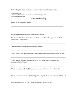 Manifest Destiny
